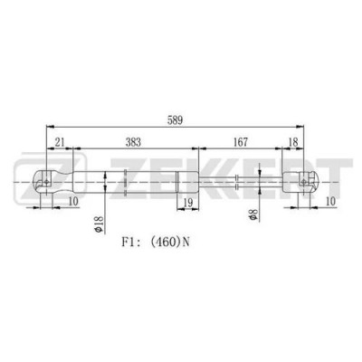 Амортизатор крышки багажника LYNXauto GS1987
