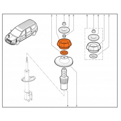 Опора амортизационной стойкиLADA LARGUS LYNXauto MA1047LR
