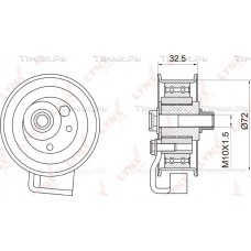 Ролик натяжной ремня ГРМ LYNXauto PB1007