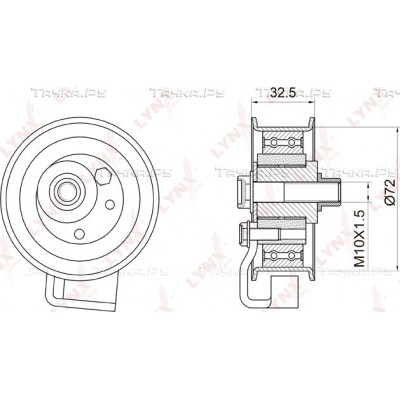 Ролик натяжной ремня ГРМ LYNXauto PB1007