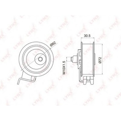 Ролик натяжной ремня ГРМ LYNXauto PB1011