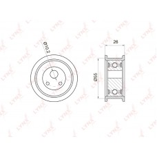 Ролик натяжной ремня ГРМ LADA 2108-0992110-122113-15GRANTA 2190KALINA 1117-19PRIORA 217072 LYNXauto PB1025
