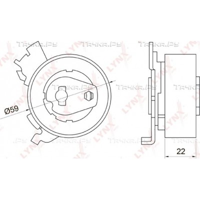 Ролик натяжной ремня ГРМ LYNXauto PB1048