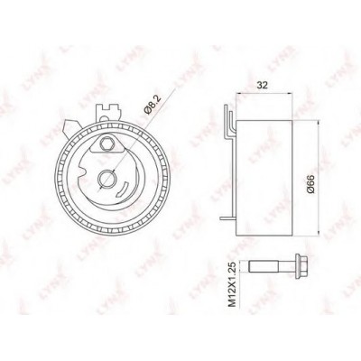Ролик натяжной ремня ГРМ LADA LARGUS LYNXauto PB1053