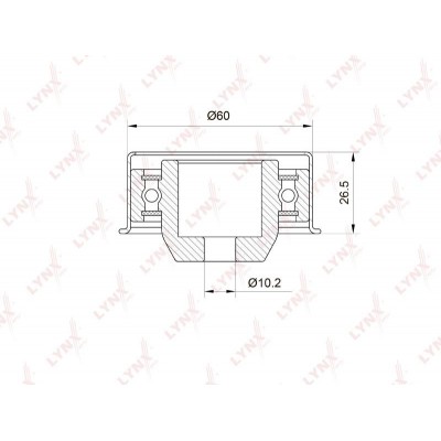 Ролик обводной ремня ГРМ LYNXauto PB3015