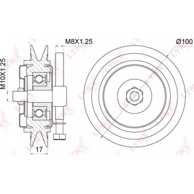 Ролик натяжной приводного ремня LYNXauto PB5049