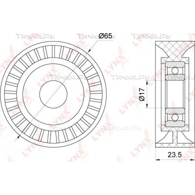 Ролик натяжной приводного ремня LYNXauto PB5265