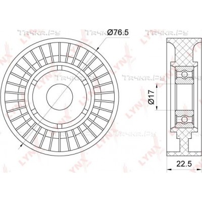 Ролик натяжной приводного ремня LYNXauto PB5357