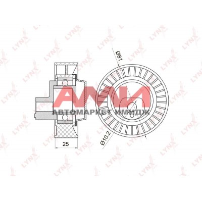 Ролик обводной приводного ремня LYNXauto PB7003