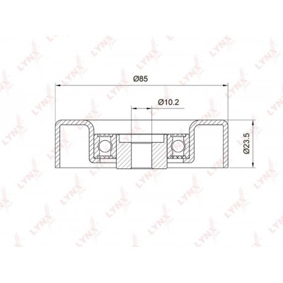 Ролик обводной приводного ремня LYNXauto PB7030