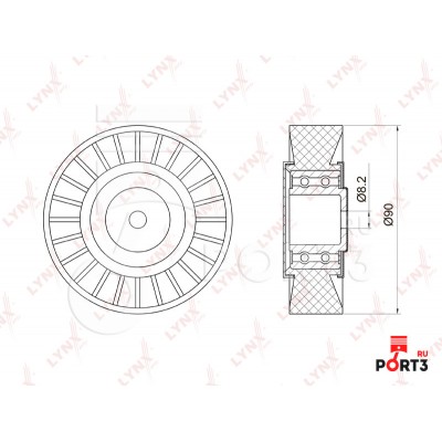 Ролик обводной навесного оборудования LYNXauto PB7036