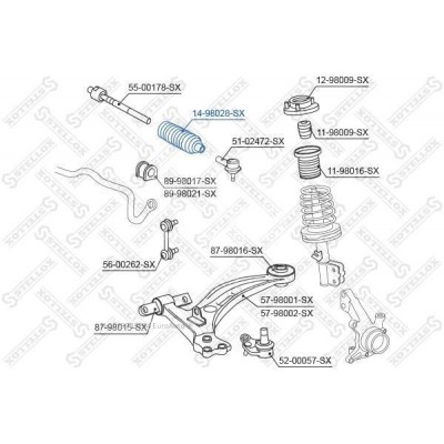 Пыльник рулевой рейки LYNXauto PS3125