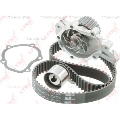Комплект ремня ГРМ с водяным насосом (усиленный ремень) LYNXauto PW1055