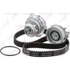 Комплект ремня ГРМ с водяным насосом (усиленный ремень) LYNXauto PW1075