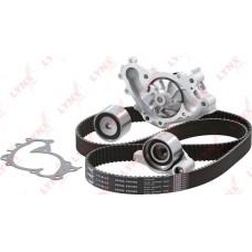 Комплект ремня ГРМ с водяным насосом (усиленный ремень) LYNXauto PW1372