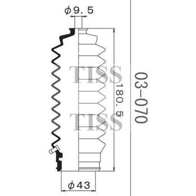 Пыльник рулевой рейки Maruichi 03070