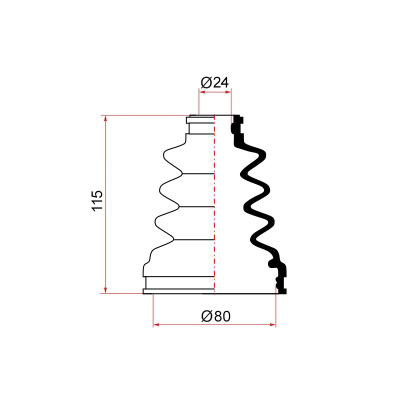 Пыльник ШРУСа внешнего Maruichi 71423