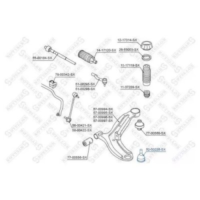 Опора шаровая передней подвески METACO 4200149