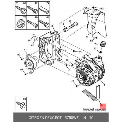 Ремень поликлиновый METACO 6PK1075