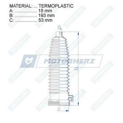 Пыльник рулевой рейки Motorherz RDZ0046MG