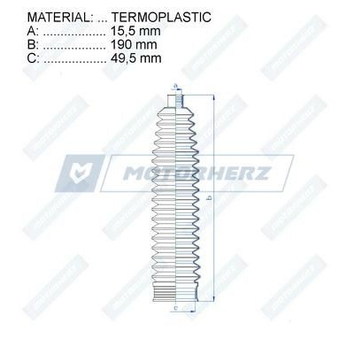 Пыльник рулевой рейки Motorherz RDZ0508MG
