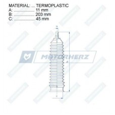 Пыльник рулевой рейки Motorherz RDZ0542MG