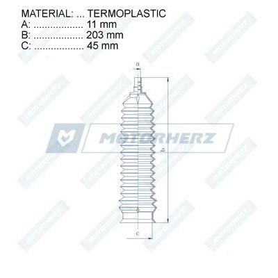 Пыльник рулевой рейки Motorherz RDZ0542MG