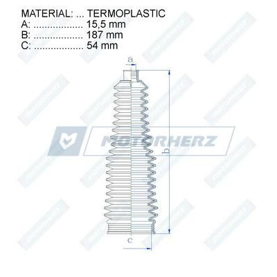 Пыльник рулевой рейки Motorherz RDZ0571MG