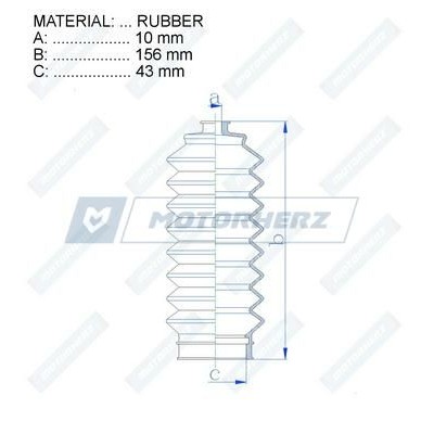 Пыльник рулевой рейки Motorherz RDZ0579MG