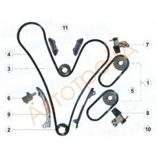 Комплект цепи ГРМ с сальником коленвала O.S.K. T055K Комплект цепи ГРМ с сальником коленвала O.S.K. T055K