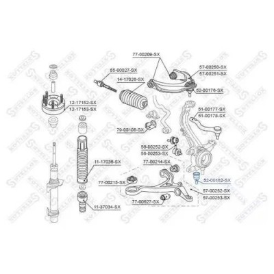Опора шаровая PARTRA BJ5002