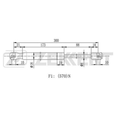 Амортизатор крышки багажника PARTS-MALL PQA604