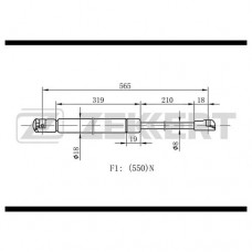 Амортизатор крышки багажника PARTS-MALL PQB246