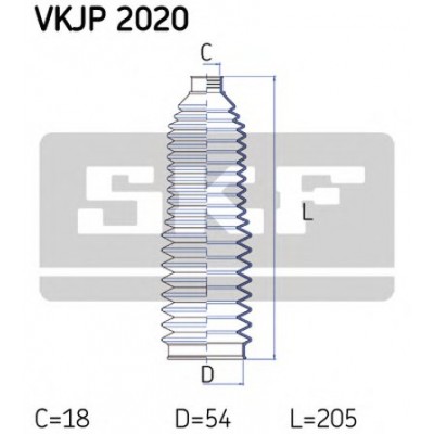 Пыльник рулевой рейки Sidem 302039