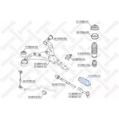 Пыльник рулевой рейки Sidem 387031