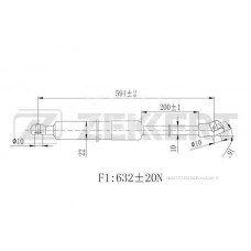 Амортизатор крышки багажника Standard Springs STG2161