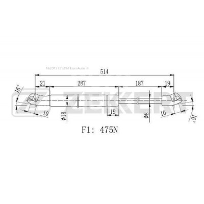 Амортизатор крышки багажника Standard Springs STG2192