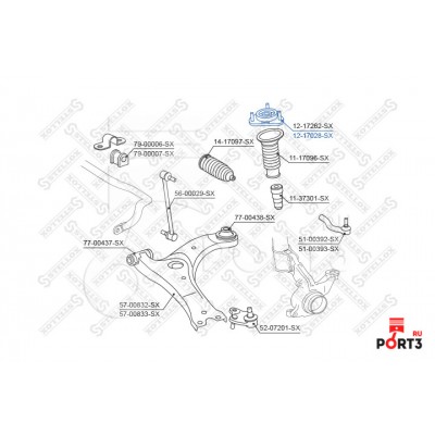 Опора амортизатора пер. Toyota Corolla Stellox 1217028SX