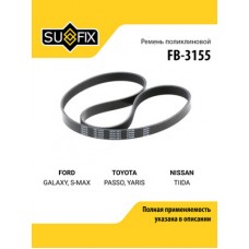 Ремень поликлиновый 6PK1203 SUFIX FB3155