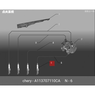 Свеча зажигания стандарт CheryExeed A113707110CA