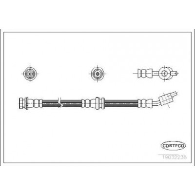 Шланг тормозной Corteco 19032238