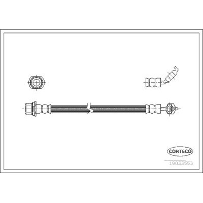 Шланг тормозной Corteco 19033553