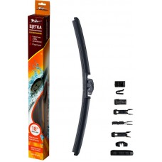 Щетка стеклоочистителя 450 мм (18) бескаркасная, 10 адаптеров AIRLINE AWBBK450