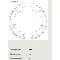 Колодки тормозные барабанные Allied Nippon ABS0246