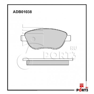 Колодки тормозные дисковые Allied Nippon ADB01038