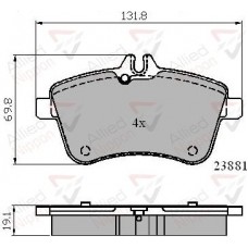 Колодки тормозные дисковые Allied Nippon ADB01149