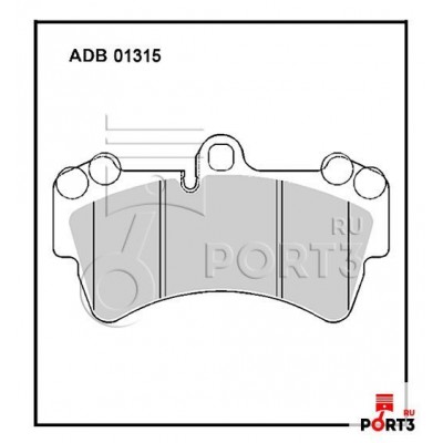 Колодки тормозные дисковые Allied Nippon ADB01315