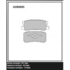 Колодки тормозные дисковые Allied Nippon ADB0905
