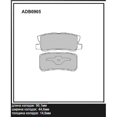 Колодки тормозные дисковые Allied Nippon ADB0905