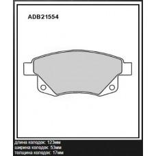 Колодки тормозные дисковые Allied Nippon ADB21554